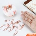 Marble Pink Stripes Magnetic Paper Clip Holder