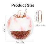 Marble Pink Stripes Magnetic Paper Clip Holder
