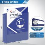 6-Pack 1-Inch Basic Binders with Pockets