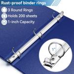 6-Pack 1-Inch Basic Binders with Pockets