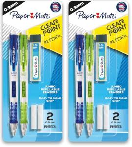 Paper Mate Clearpoint Mechanical Pencils 0.9mm, HB #2 Pencil Set, School Supplies, Teacher Supplies, College School Supplies, Drawing Pencils, Sketching Pencils, 4 Pack