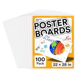 Bulk White Poster Board 22x28 - 100 Pack