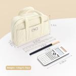 Sooez Large Corduroy Pencil Case for Teen Girls