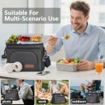 ExtraCharm Insulated Leakproof Lunch Bag - Black