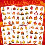 106 PCS Fire Camp Temporary Tattoos for Parties