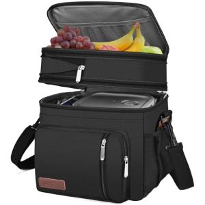 MIYCOO Insulated Lunch Bag and Box - Black