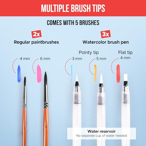 100-Color Travel Watercolor Paint Set for All