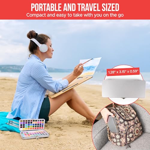 100-Color Travel Watercolor Paint Set for All