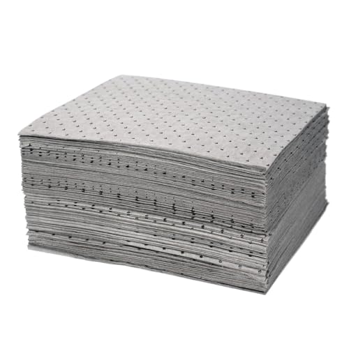 FlashDry - Universal Spill Absorbent Pads | 17.5” x 13.5” x 2mm Oil and All Purpose Premium Liquid Pads Packed in a Convenient Sturdy Dispensing Box - 300 Pads in Total