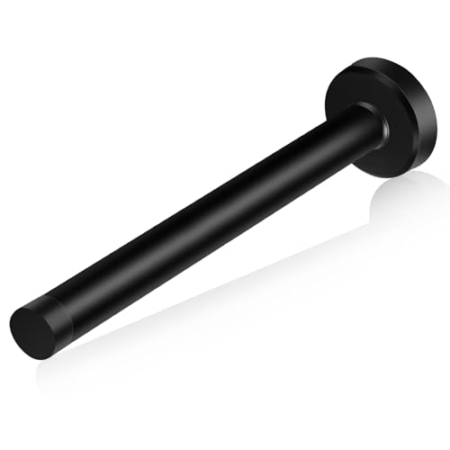 Door Stop, 10 Inch Door Stopper, Extra Long Door Stop, Wall Mounted Doorstops Stainless Steel Door Bumper Wall Protector, Black