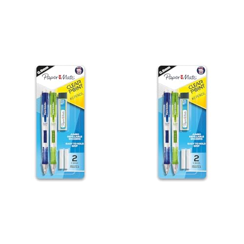 Paper Mate Clearpoint Mechanical Pencils 0.9mm, HB #2 Pencil Set, School Supplies, Teacher Supplies, College School Supplies, Drawing Pencils, Sketching Pencils, 4 Pack
