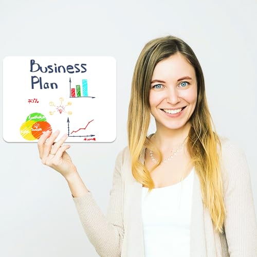 2 PC Small White Board Dry Erase Classroom Pack Boards 9"x12” Personal Whiteboards for Students Teachers School Supplies Lapboards,with Whiteboard Erasers Incl and Colors Pens