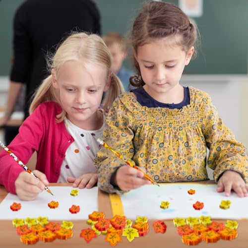 100 Pcs Fall Maple Leaf Erasers,Fall Pencil Erasers Bulk Thanksgiving Day Eraser for Autumn School Party Favors Gift Stocking Stuffers Classrooms Student Rewards Prizes Teacher Supplies (Maple Leaf)