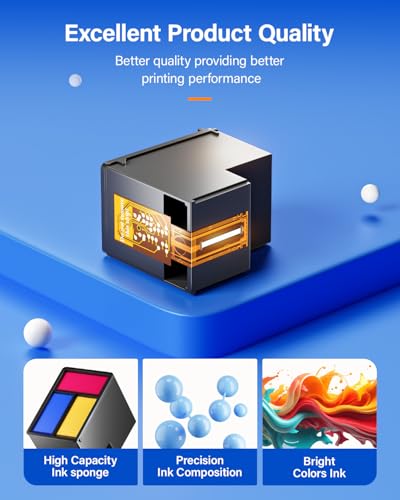 67XL Printer Ink for HP 67XL Ink Cartridges Black/Color Combo Pack Replacement for HP Ink 67 XL DeskJet 2700e 2755 2755e 2855e 4155e 4100 4255e Envy 6000 6055 6400 6455e 6455 Pro 6458 6475 1255 Inkjet