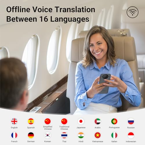 ANFIER Language Translator Device No WiFi Needed Instant Translator 2024 for 144 Languages and Accents AI Electronic Foreign Language Translators W10S