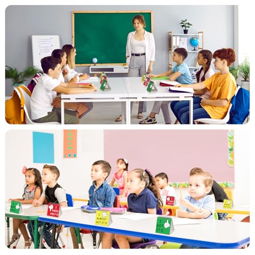 Harloon 36 Pcs I Need Help Mini Flip Chart Signs Self Assessment Cards Behavior Management Classroom Tools for Kids Teachers Classroom School Behavior Educational and Learning Activities Supplies