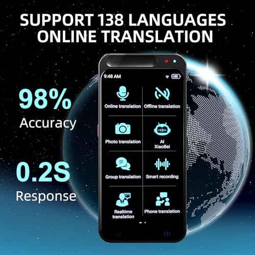 EFEP Language Translator Device, 2024 Latest ChatGpt Instant Two-Way Language Translator in Support 138 Languages Translator, Offline/Recording/Photo Translation, for Business, Study & Travel