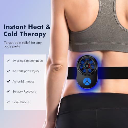 Portable Heating Pads and Cooling Pad, Instant Heat and Cold and Contrast Therapy for Pain Relief, Muscle Recovery, Warm &Cold Therapy Machine for Shoulders, Back,Neck, Waist