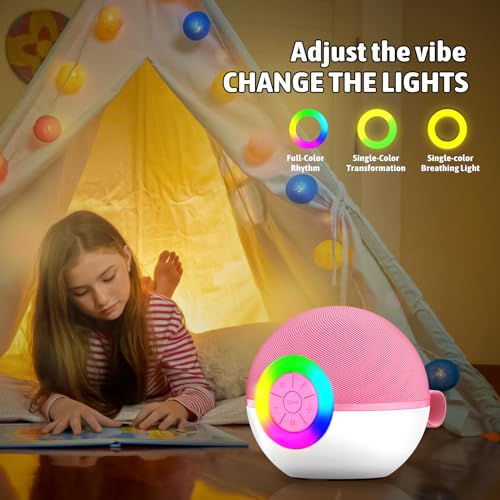 Heroange Karaoke Microphone Machine Toys for Kids Adults, Mini Portable Bluetooth Speaker with Wireless Mic, Christmas Birthday Gifts for Boys Girls Ages 3 4 5 6 7 8 9 10 11 12+ Year Old Pink