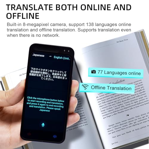 EFEP Language Translator Device, 2024 Latest ChatGpt Instant Two-Way Language Translator in Support 138 Languages Translator, Offline/Recording/Photo Translation, for Business, Study & Travel