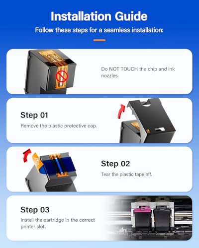 67XL Printer Ink for HP 67XL Ink Cartridges Black/Color Combo Pack Replacement for HP Ink 67 XL DeskJet 2700e 2755 2755e 2855e 4155e 4100 4255e Envy 6000 6055 6400 6455e 6455 Pro 6458 6475 1255 Inkjet