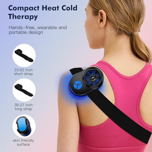 Portable Heating Pads and Cooling Pad, Instant Heat and Cold and Contrast Therapy for Pain Relief, Muscle Recovery, Warm &Cold Therapy Machine for Shoulders, Back,Neck, Waist