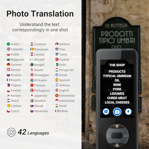 ANFIER Language Translator Device No WiFi Needed Instant Translator 2024 for 144 Languages and Accents AI Electronic Foreign Language Translators W10S
