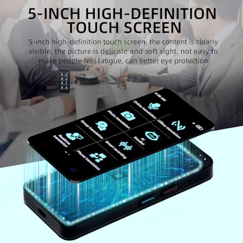 EFEP Language Translator Device, 2024 Latest ChatGpt Instant Two-Way Language Translator in Support 138 Languages Translator, Offline/Recording/Photo Translation, for Business, Study & Travel