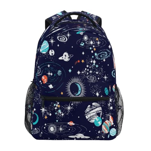 Kcldeci Toddler Backpack for School Space Galaxy Boys Girls Kids School Bags Bookbag Elementary Children Bookbags Casual Travel Back Pack