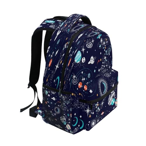 Kcldeci Toddler Backpack for School Space Galaxy Boys Girls Kids School Bags Bookbag Elementary Children Bookbags Casual Travel Back Pack