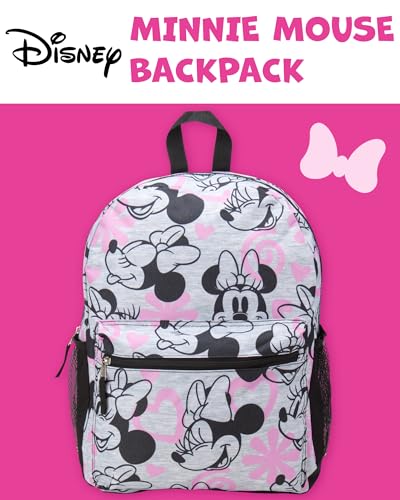 Fast Forward Kids Backpack - Disney Minnie Mouse, Hello Kitty - 16" School Bookbag for Girls, Size One Size, Minnie Pink/Black