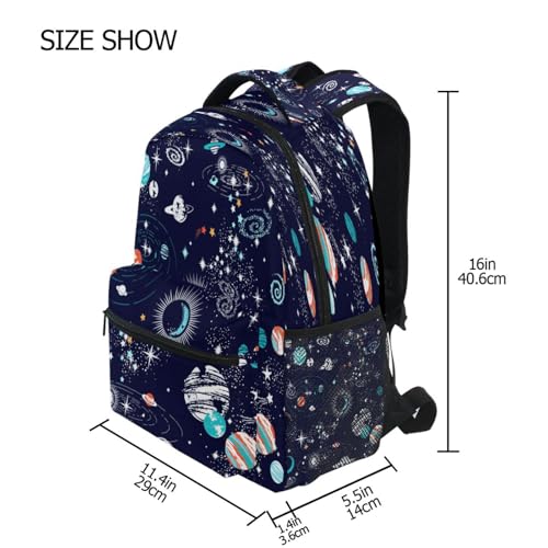 Kcldeci Toddler Backpack for School Space Galaxy Boys Girls Kids School Bags Bookbag Elementary Children Bookbags Casual Travel Back Pack