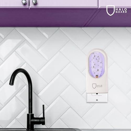 Halo Guard Indoor Insect Trap - Safe, Odorless Fly & Mosquito Killer with 3 Refill Packs