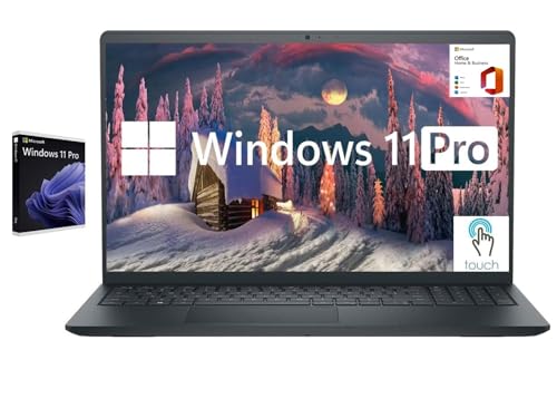 Dell Inspiron Touchscreen Laptop, 15.6" Full HD IPS Display Laptop Computer, Intel i5-1155G7 Processor, Windows 11 Pro Laptop, 20GB RAM, 512GB Pcie SSD+ 1TB HDD, Microsoft Office 1 Year, HDMI, Black