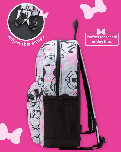 Fast Forward Kids Backpack - Disney Minnie Mouse, Hello Kitty - 16" School Bookbag for Girls, Size One Size, Minnie Pink/Black