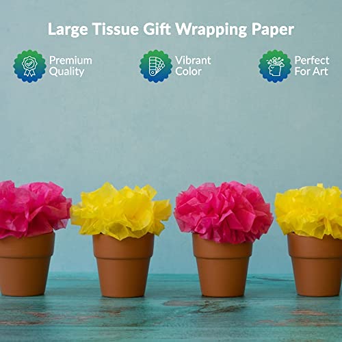 1ABOVE Multi Coloured Tissue Paper, 110 Sheets Large Tissue Gift Wrapping Paper, Acid Free,50X75 cm Perfect for Gift Bags, DIY Art Crafts,Floral, Holidays,Birthdays, Bags
