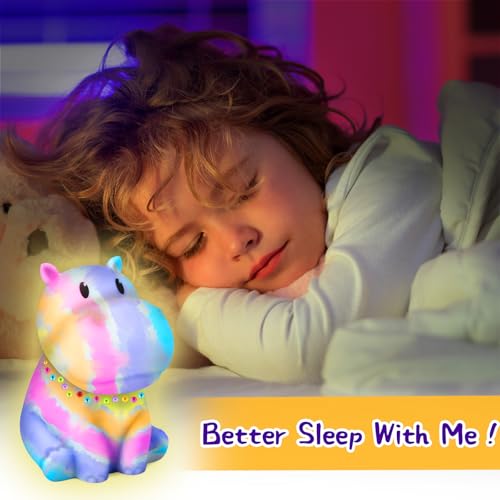 AluAbi Paint Your Own Hippo Lamp-Painting Crafts Kits for Kids Ages 4-8, DIY Art Night Light for Kids, Art Supplies Arts & Crafts Kit for Childrens Birthday Gift for Teens Girls and Boys Ages 8-12