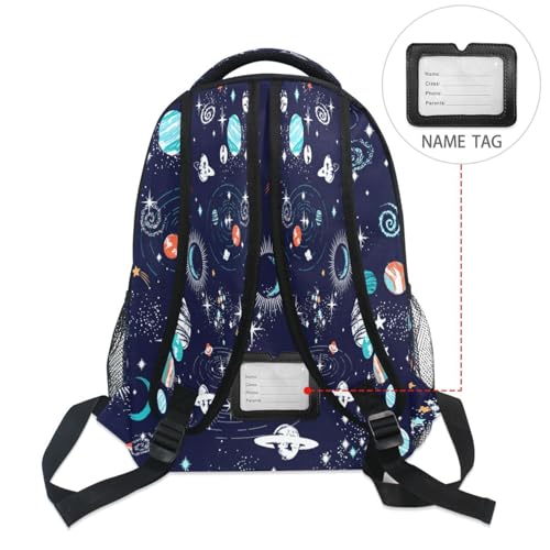 Kcldeci Toddler Backpack for School Space Galaxy Boys Girls Kids School Bags Bookbag Elementary Children Bookbags Casual Travel Back Pack