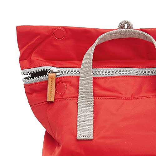 ROKA Canfield B Collection Sustainable Nylon Zip Top Tote Backpack, Cranberry, M