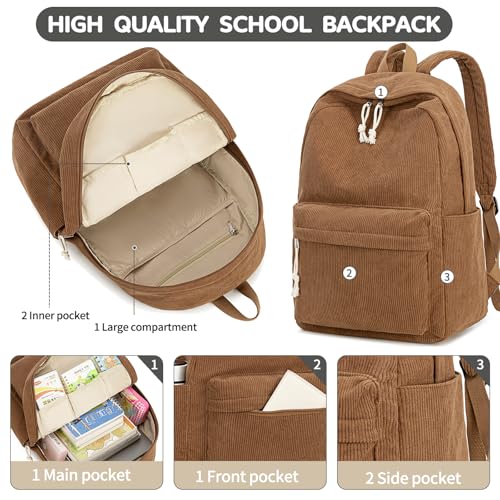 LOIDOU Backpack for School Teen Girls Boys Bookbag Casual Daypack Backpacks Lightweight for Middle School College Student