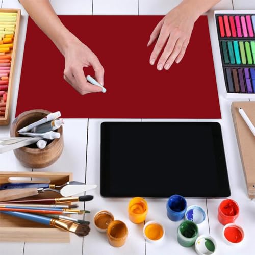 Dark Red Cardstock, 25 Sheets 8.5 x 11 Red Paper, MEIOPUOYEAM 250gsm/92lb Card Stock Printer Paper for Halloween, Christmas, Invitations, Crafts, DIY Cards, Stationary Printing, Scrapbooking Supplies