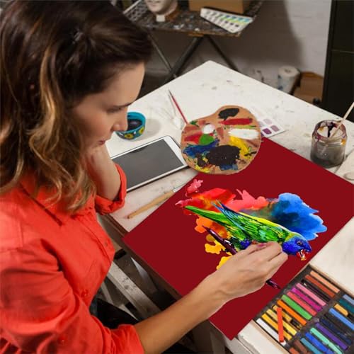 Dark Red Cardstock, 25 Sheets 8.5 x 11 Red Paper, MEIOPUOYEAM 250gsm/92lb Card Stock Printer Paper for Halloween, Christmas, Invitations, Crafts, DIY Cards, Stationary Printing, Scrapbooking Supplies