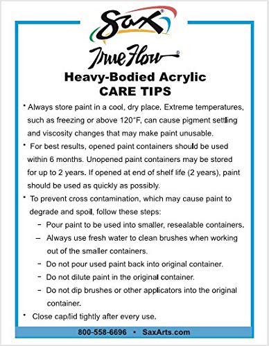 Sax True Flow Acrylic Medium Bodied Paint - Pint - Yellow Ochre - 408492 (Pack of 2)