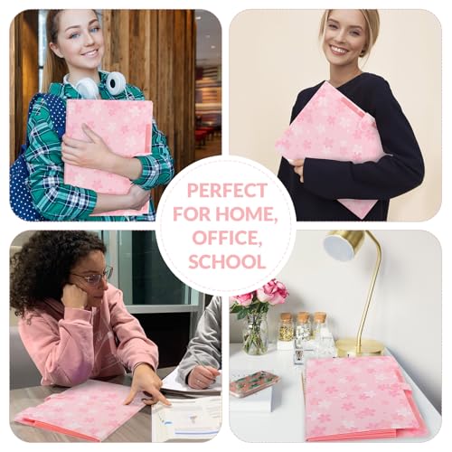 SKYDUE Expanding File Folder with 5 Pockets, Accordion File Organizer,Portable Receipt Paper Documents Organizer,Letter Size Filing Folder School Office Supplies,Pink
