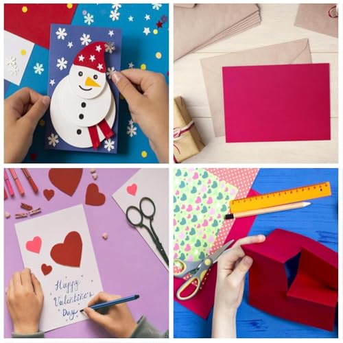 Dark Red Cardstock, 25 Sheets 8.5 x 11 Red Paper, MEIOPUOYEAM 250gsm/92lb Card Stock Printer Paper for Halloween, Christmas, Invitations, Crafts, DIY Cards, Stationary Printing, Scrapbooking Supplies