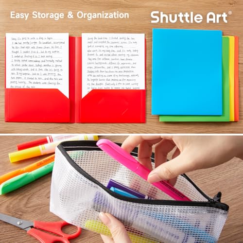 Shuttle Art 102 PCS Back to School Supplies Kit, School Supply Box for Grades K-5, School Supplies for Kids and Students, Including Pencils, Pens, Markers, Erasers, Notebooks, Folders and More