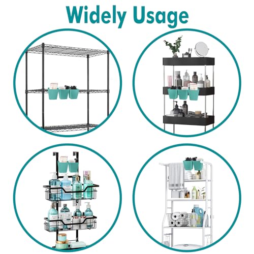 Wall Caddy Pen Holders, 6 Pack Large Pencil Cups Organizer for Marker / Remote / Crayon / White Board Accessories, with Adhesive Stickers, Office Home Craft Class Kids Room Art Organization (Green)