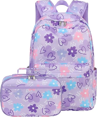 CAMTOP Kids Backpack with Lunch Box for Girls Boys Lightweight Waterproof Preschool Kindergarten Elementary School BookBag