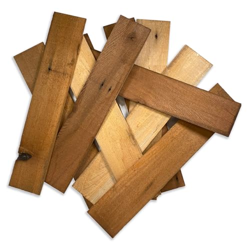 Aged Wood Bundle | Arts and Crafts | DIY | House | School Projects | Decoration | Wooden Ornaments | Pack of 10 | 24 inch Long