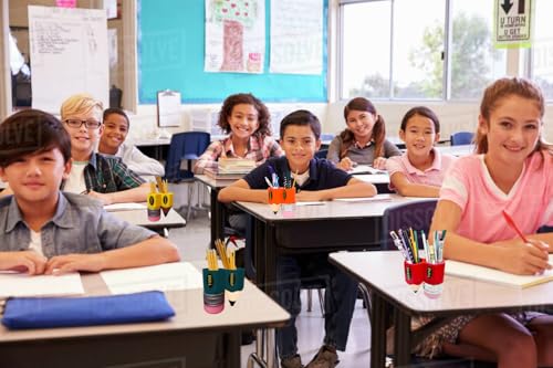 FYXMI Sharp and Dull Pencil Holder for Classroom, Cute Pencil Holder for Classroom For Library, Study Room, Children's Day, Back-To-School Student Gift (Green)